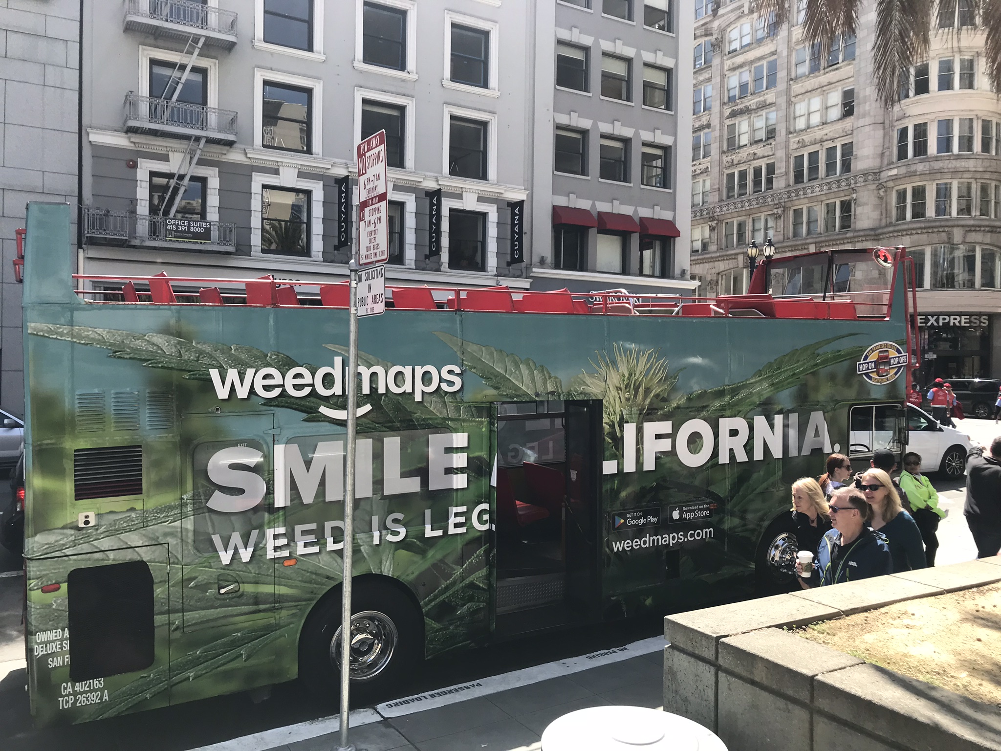 Marijuana bus in San Francisco, US