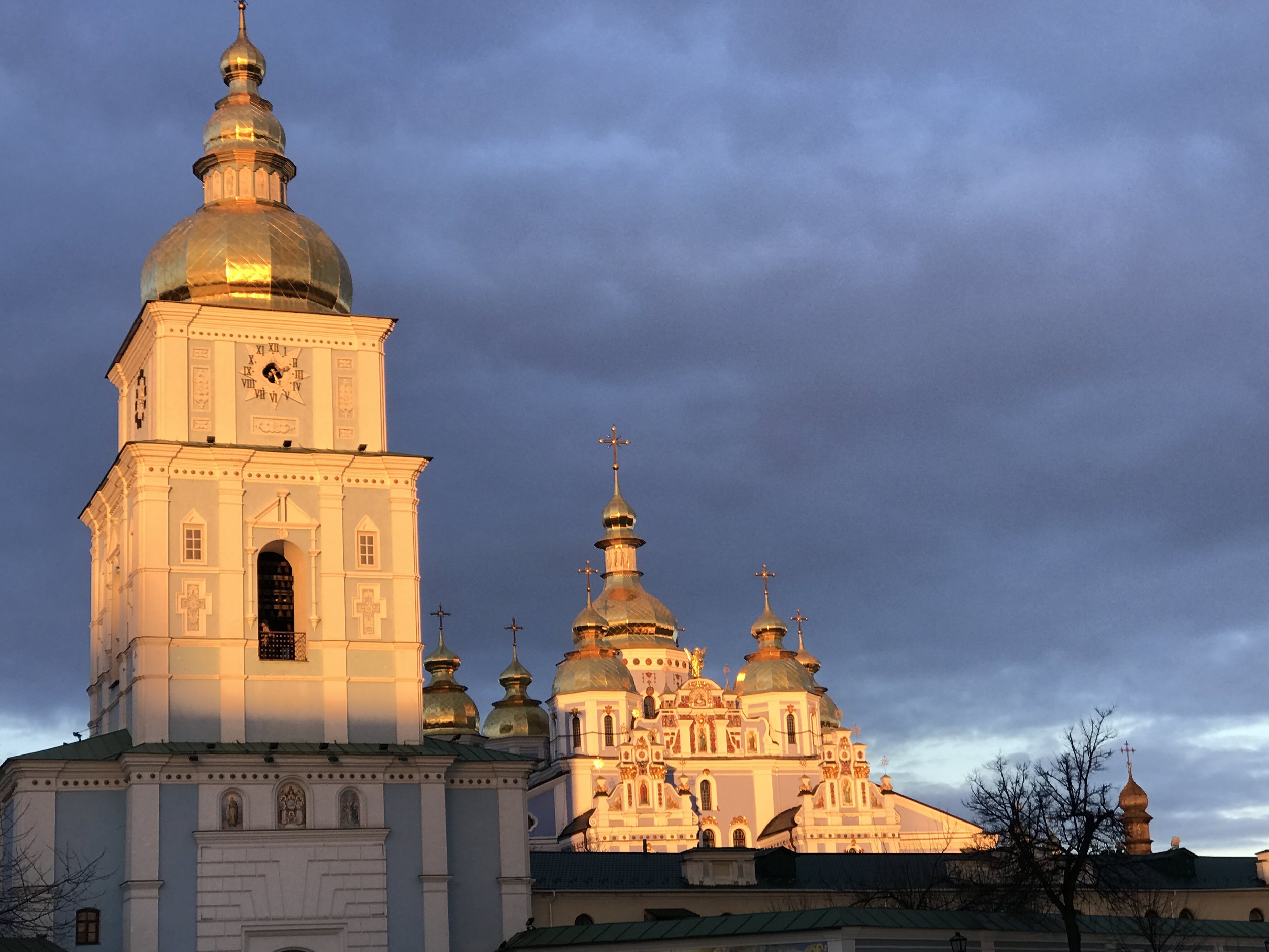 Beautiful domes of churches in Ukraine