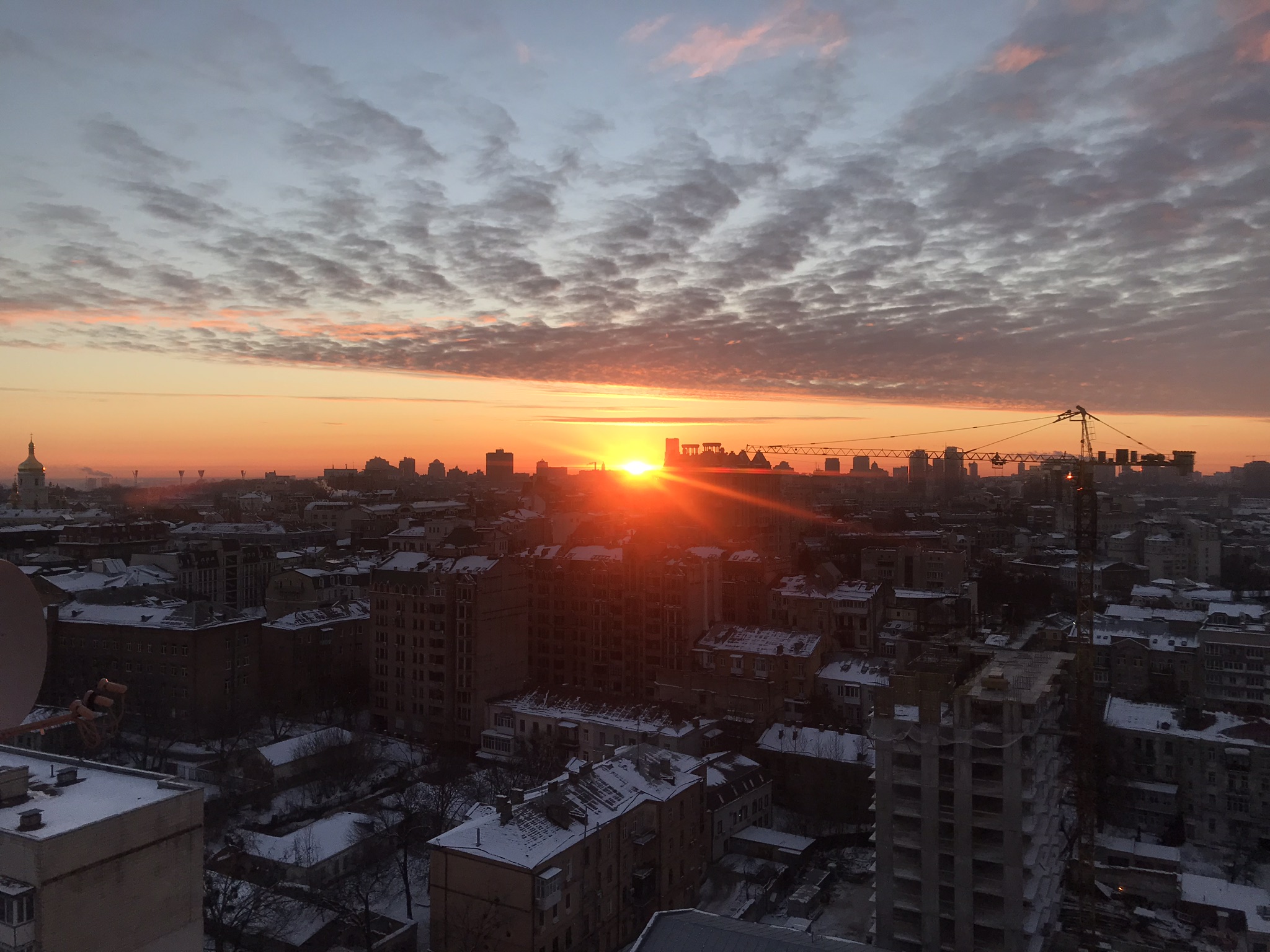 Another beautiful sunset in Kyiv, Ukraine