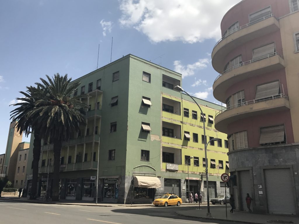 Colorful buildings in Asmara, Eritrea