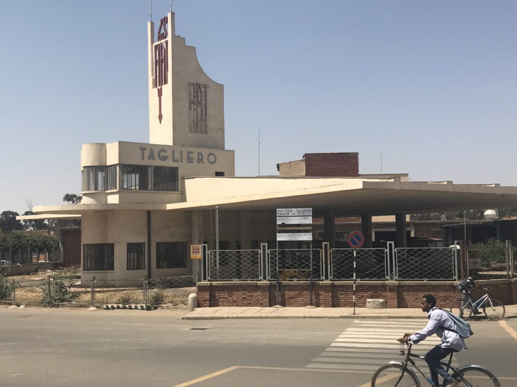 A vacant gas station in Asmara