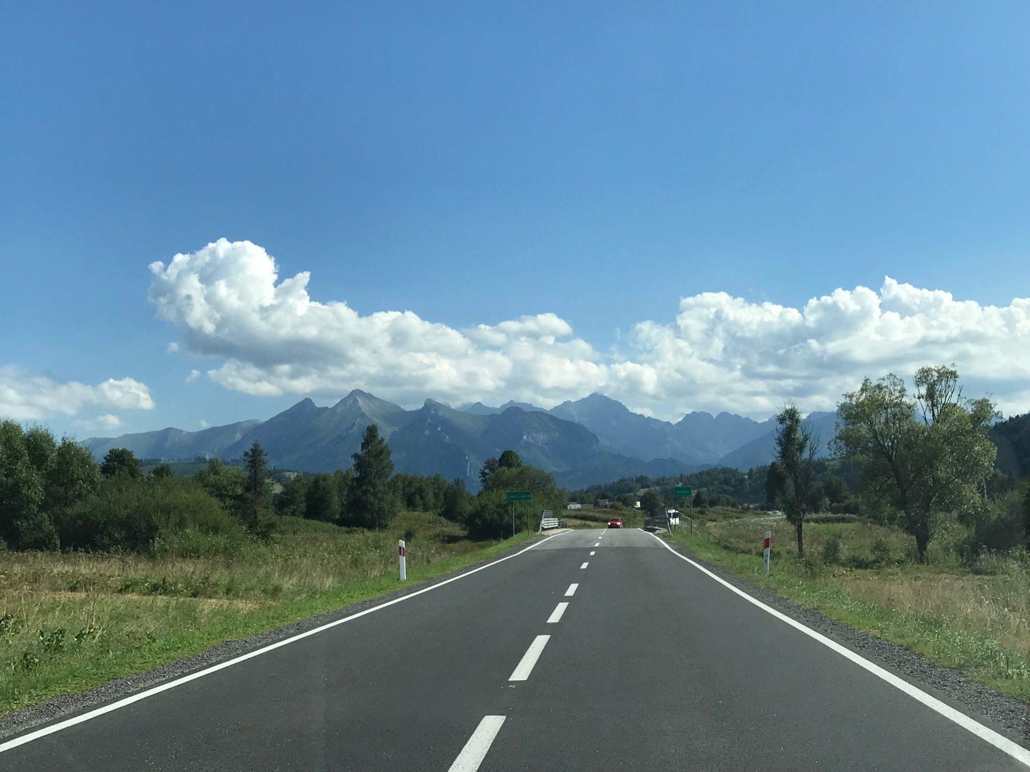 Long road and the mountains