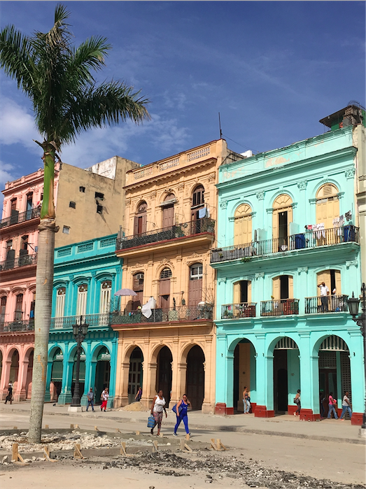 Colorful buildings in Cuba