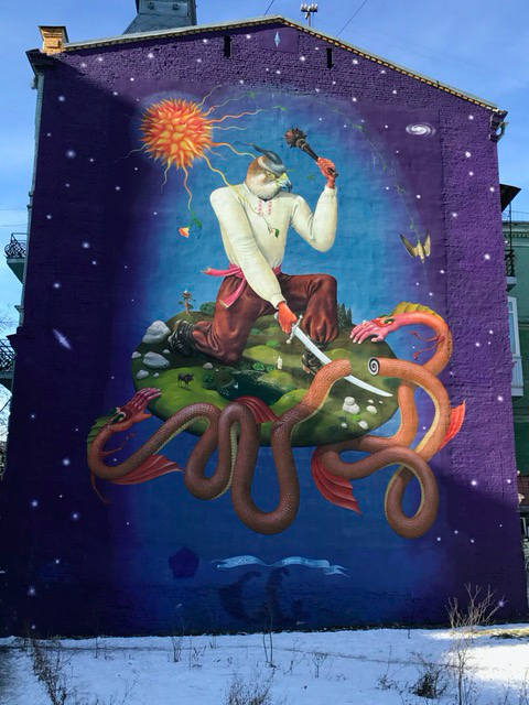 A beautiful mural in Kyiv, Ukraine