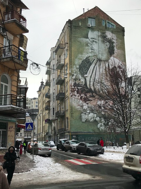 Beautiful mural in Kyiv, Ukraine