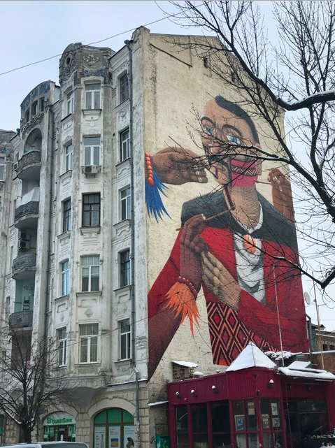Huge mural in Kyiv, Ukraine