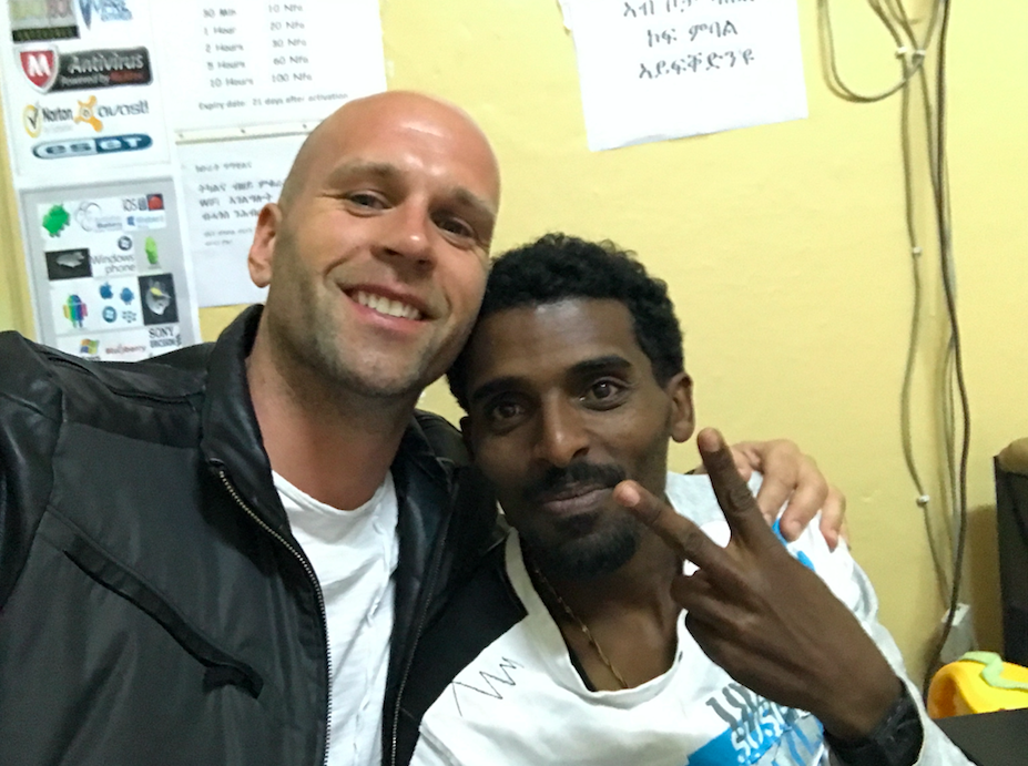 American with his Eritrean friend