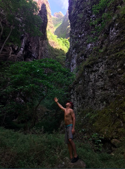 Peter Santenello and beautiful nature in Kauai
